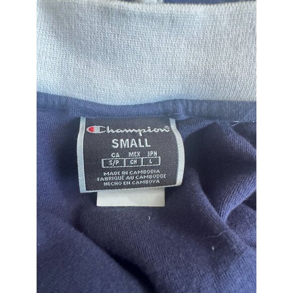 CHAMPION Women's Navy Blue Terry Hooded Romper Size Small - Picture 9 of 9